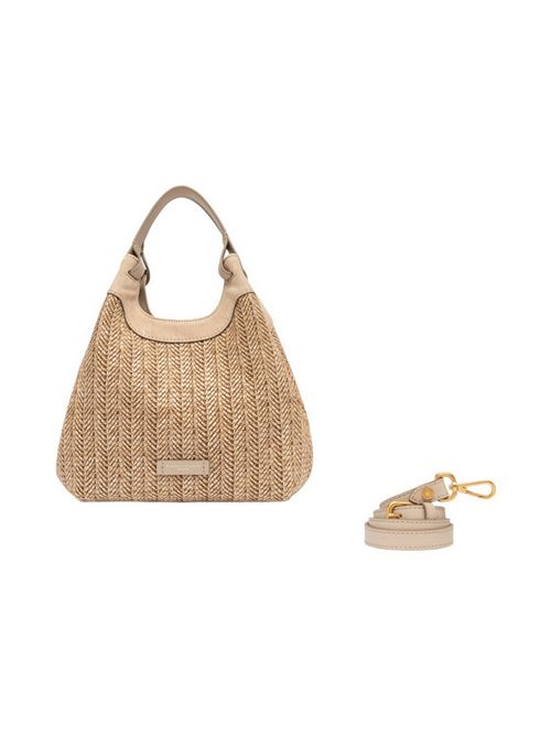 borsa donna dua media in rafia sabbia Gianni Chiarini | BS12339-COMMPGLSPG211